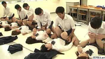 Future Japan mandatory sex in school featuring many virgin having missionary sex with classmates to help raise the population in HD with English subtitles