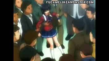 Hentai gangbang with a young girl