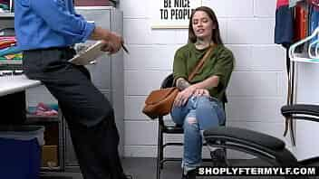 Inked MILF Vanessa Vega is a shoplifter