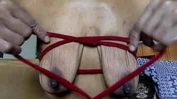 Restrain my Boobs Red string top