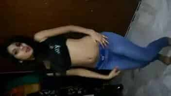 sexy girl dance in hostel room