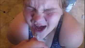 Cum facial  compilation thick loads of cum hitting slutty bitches in the face cum baths