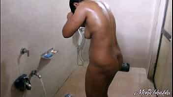 Married Indian Couple Taking Shower Together And Having Rough Sex In Bathroom