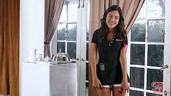 GIRLSGONEWILD - Young Hotel Employee Brings Us Breakfast Then Gets Naked