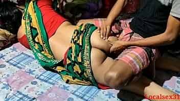 Indian Girl Sex In Green Saree With Home