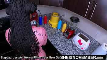 Don't Tell Your Stepmom About Us You Little Slut, When I'm Done Fucking Your Pussy! Shy Young Ebony Sheisnovember Fucked By Lewd Stepdad Hard Big Cock On Dirty Floor, Fucking His Cute Stepdaughter Hardcore Doggystyle & Missonary on Msnovembe